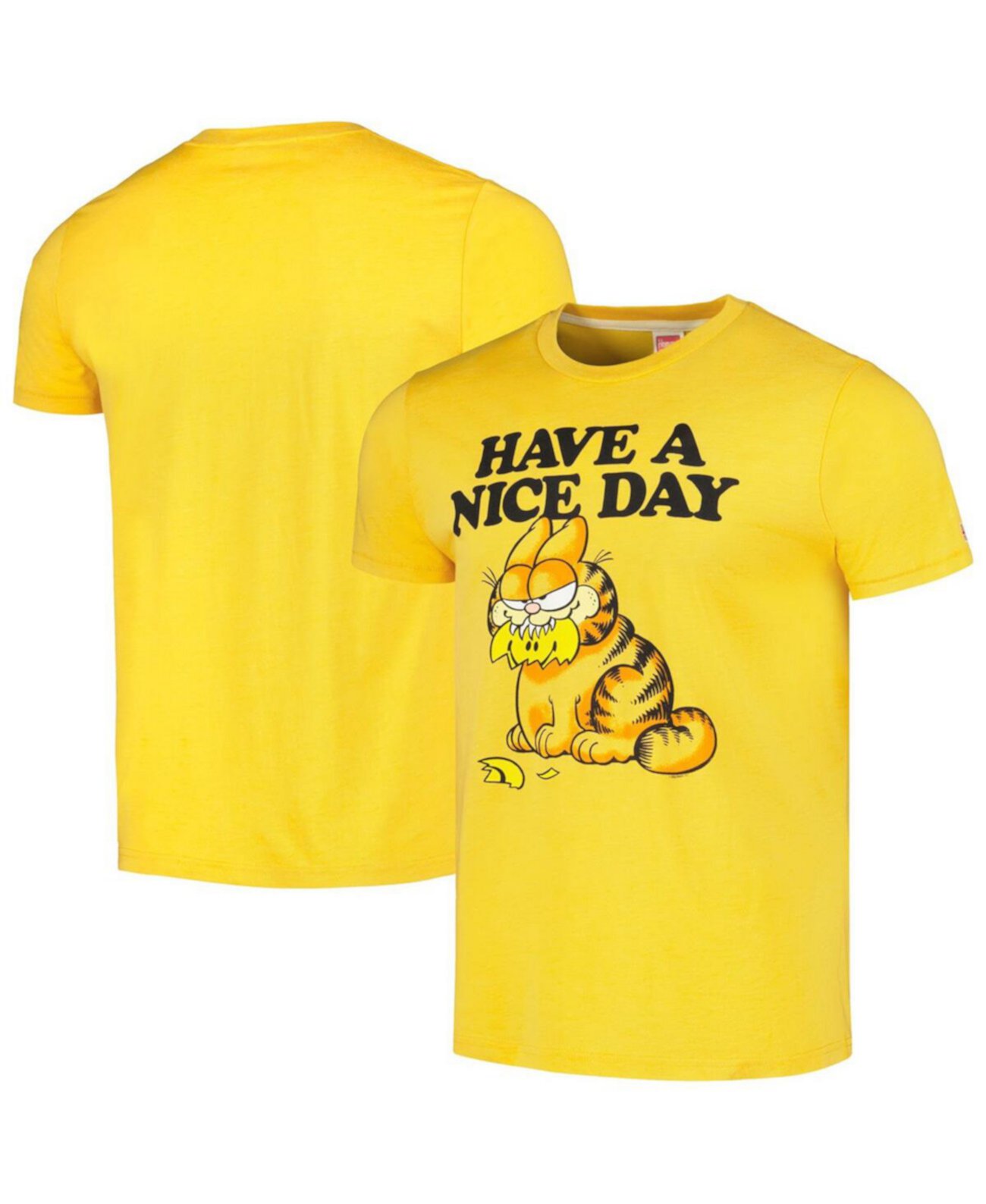 Мужская и женская футболка Gold Garfield Tri-Blend Homage