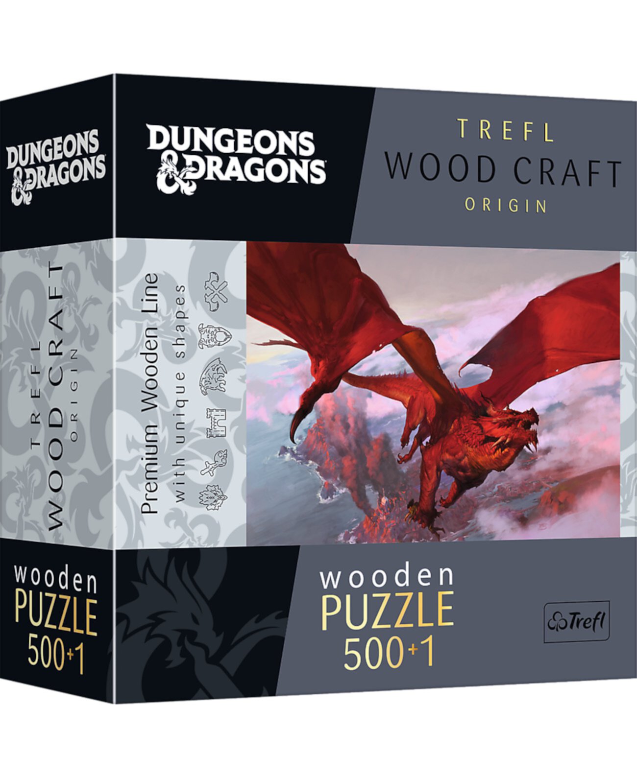 Wood Craft 500 Plus 1 шт. Деревянный пазл — древний красный дракон Trefl