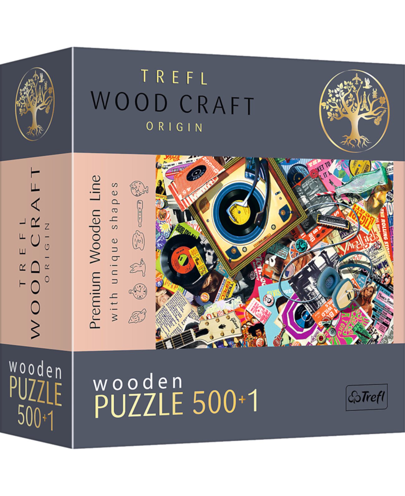 Деревянный пазл Wood Craft 500 Plus 1 - в мире музыки Trefl