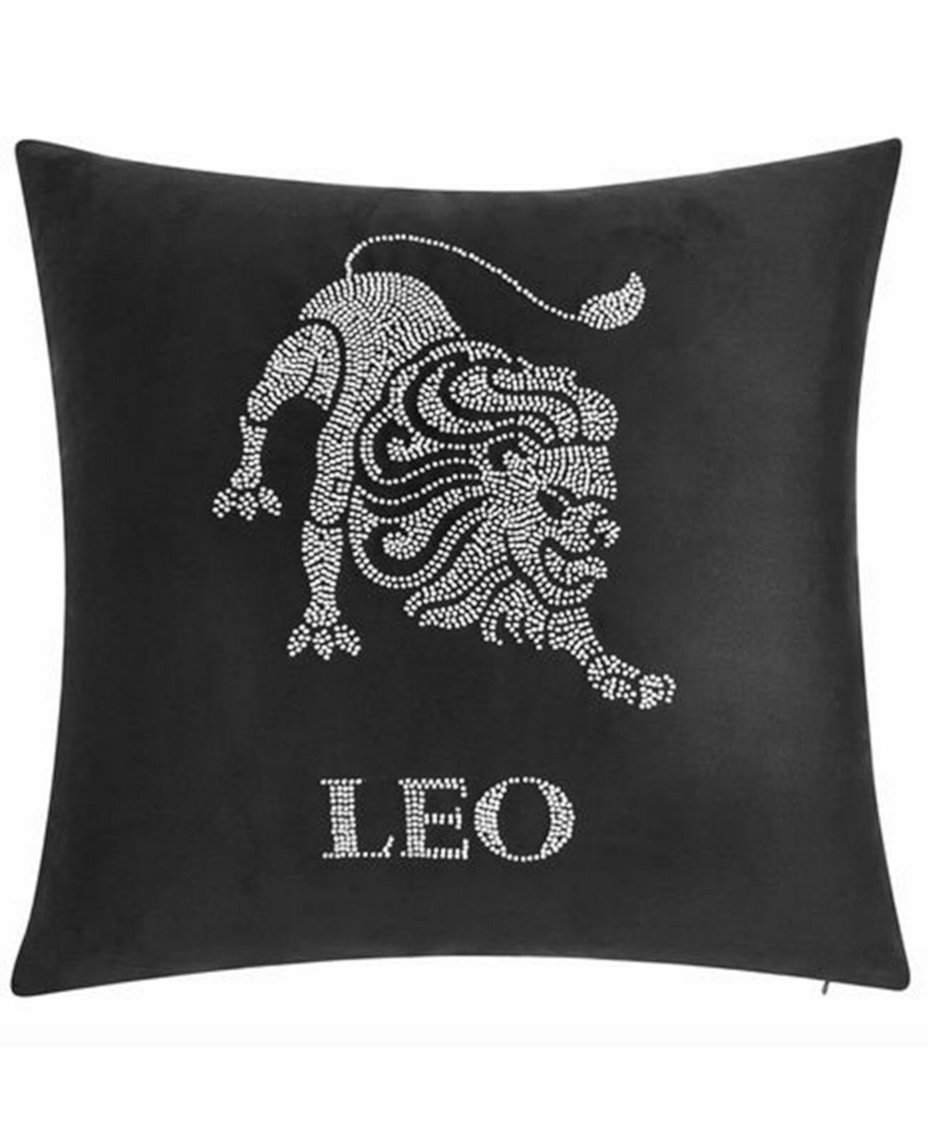 Декоративная подушка «Лео», расшитая бархатом, 18 x 18 дюймов Edie@Home