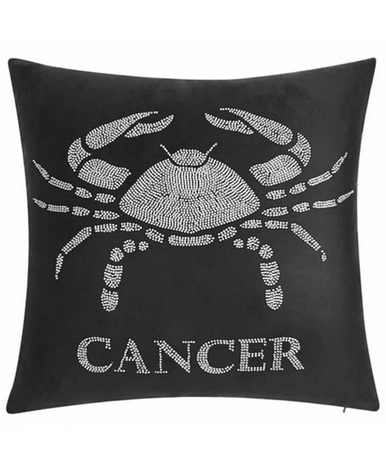 Декоративная подушка «Рак», расшитая бархатом, 18 x 18 дюймов Edie@Home