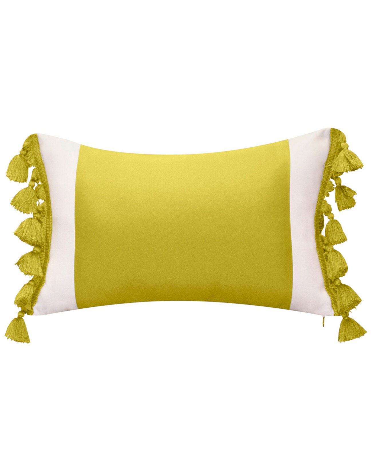 Декоративная подушка с кисточками и бахромой с цветными блоками для использования в помещении и на открытом воздухе, 12 x 20 дюймов Edie@Home