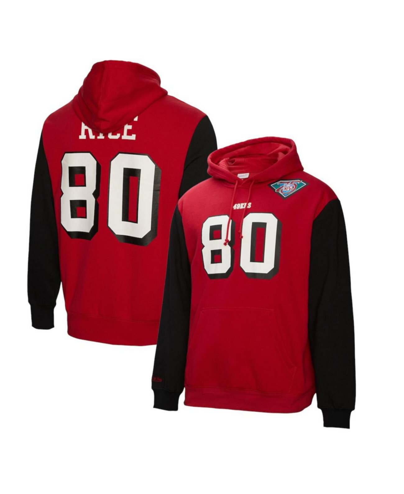 Мужской Пуловер Mitchell & Ness Jerry Rice Scarlet San Francisco 49ers Mitchell & Ness