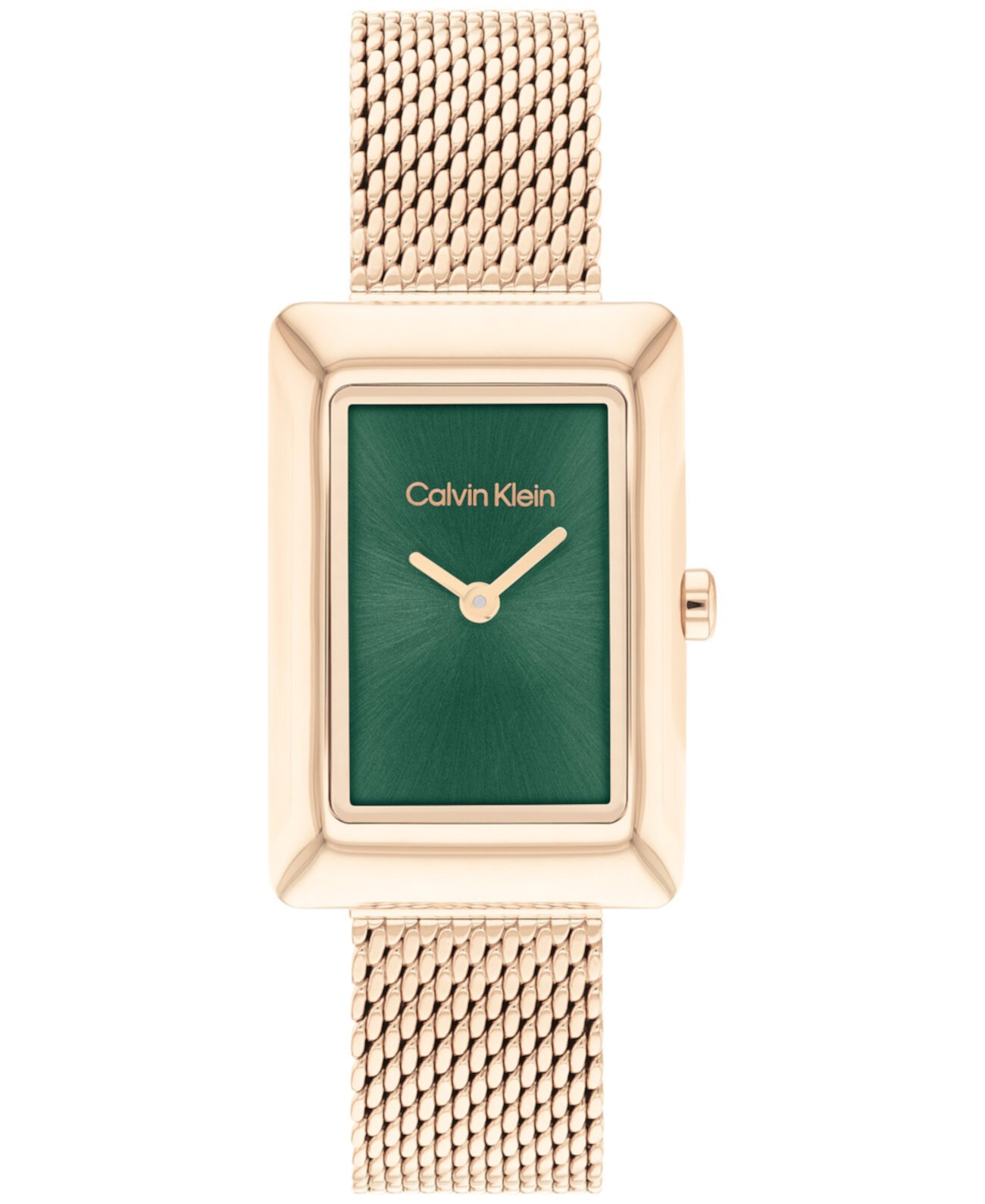 Женские золотистые часы-браслет из нержавеющей стали с двумя стрелками и гвоздикой, 22,5 мм Calvin Klein