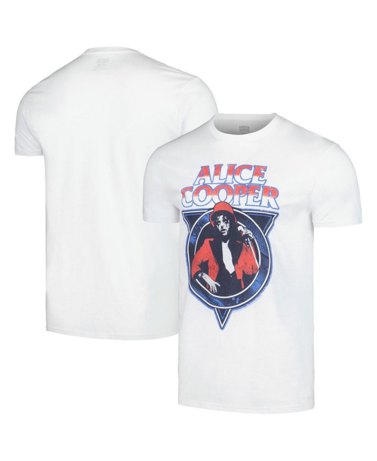 Мужская белая футболка Alice Cooper USA American Classics