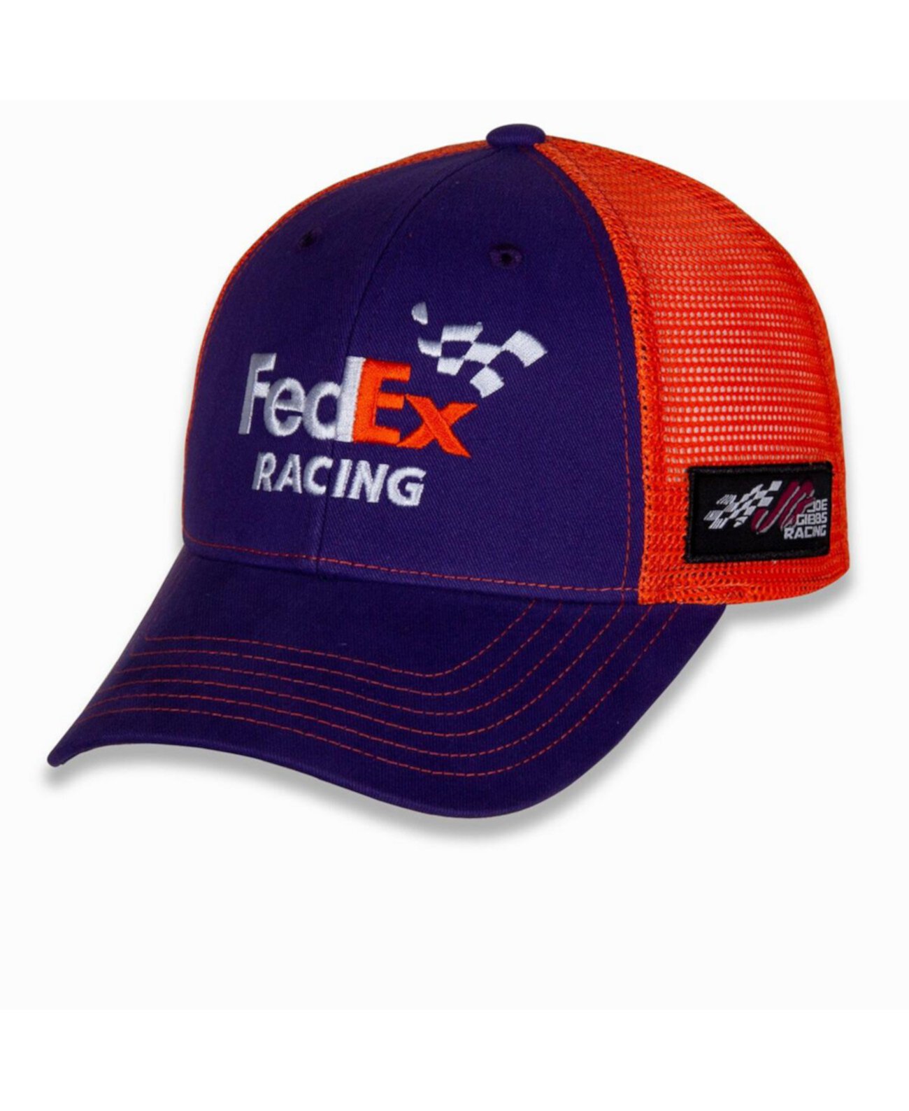 Бейсболка Joe Gibbs Racing Team Collection Мужская Фиолетово-Оранжевая Дenny Hamlin Team Sponsor Регулируемая Joe Gibbs Racing Team Collection