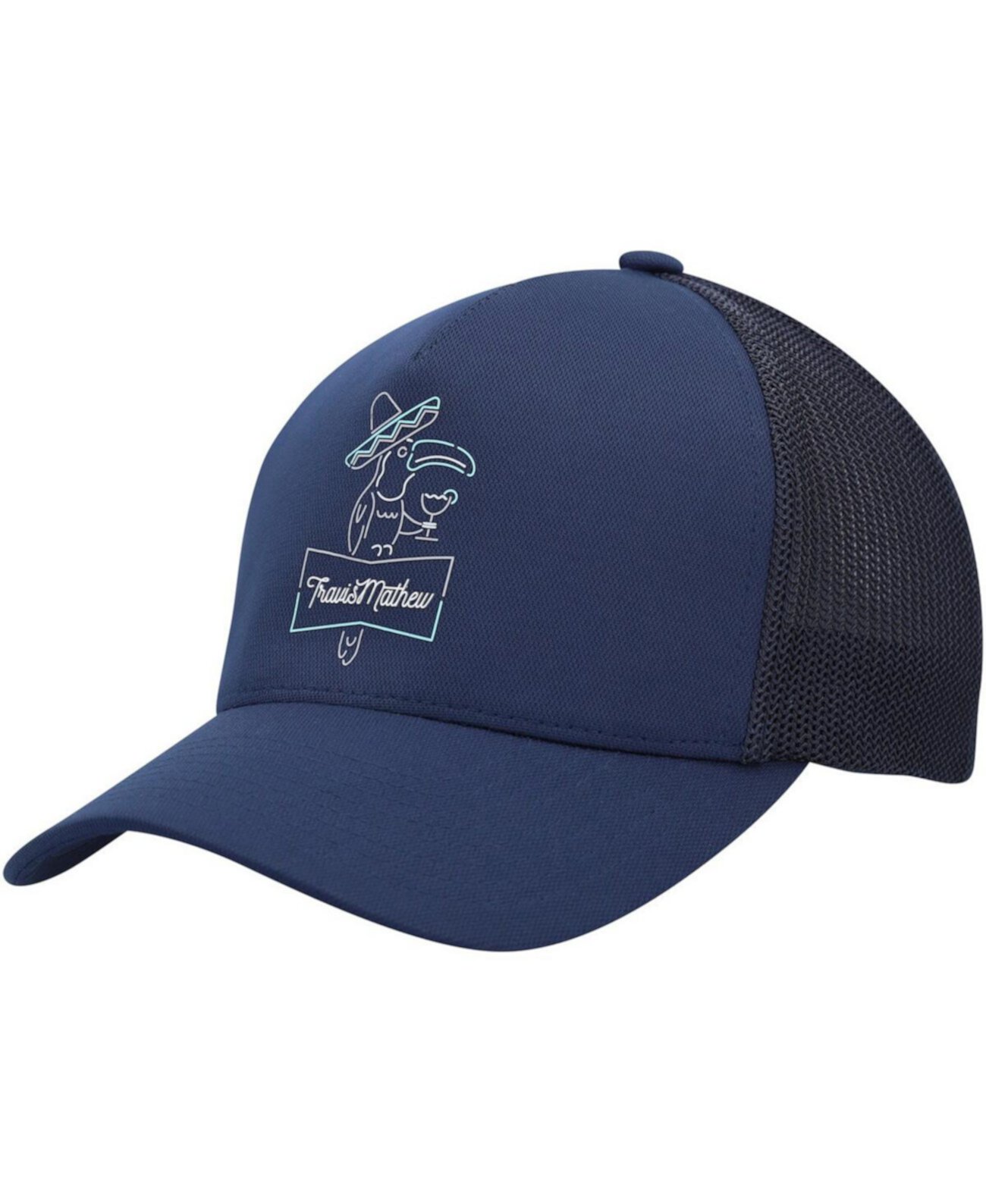 Мужская темно-синяя регулируемая шляпа Morelia Trucker TRAVIS MATHEW