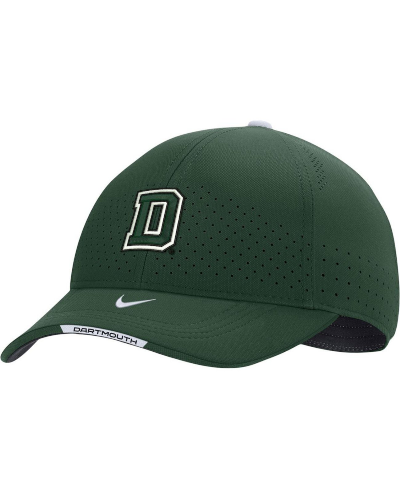 Бейсболка Nike Men's Green Dartmouth Big Green 2022 Sideline Classic99 Swoosh Performance Flex Hat Nike