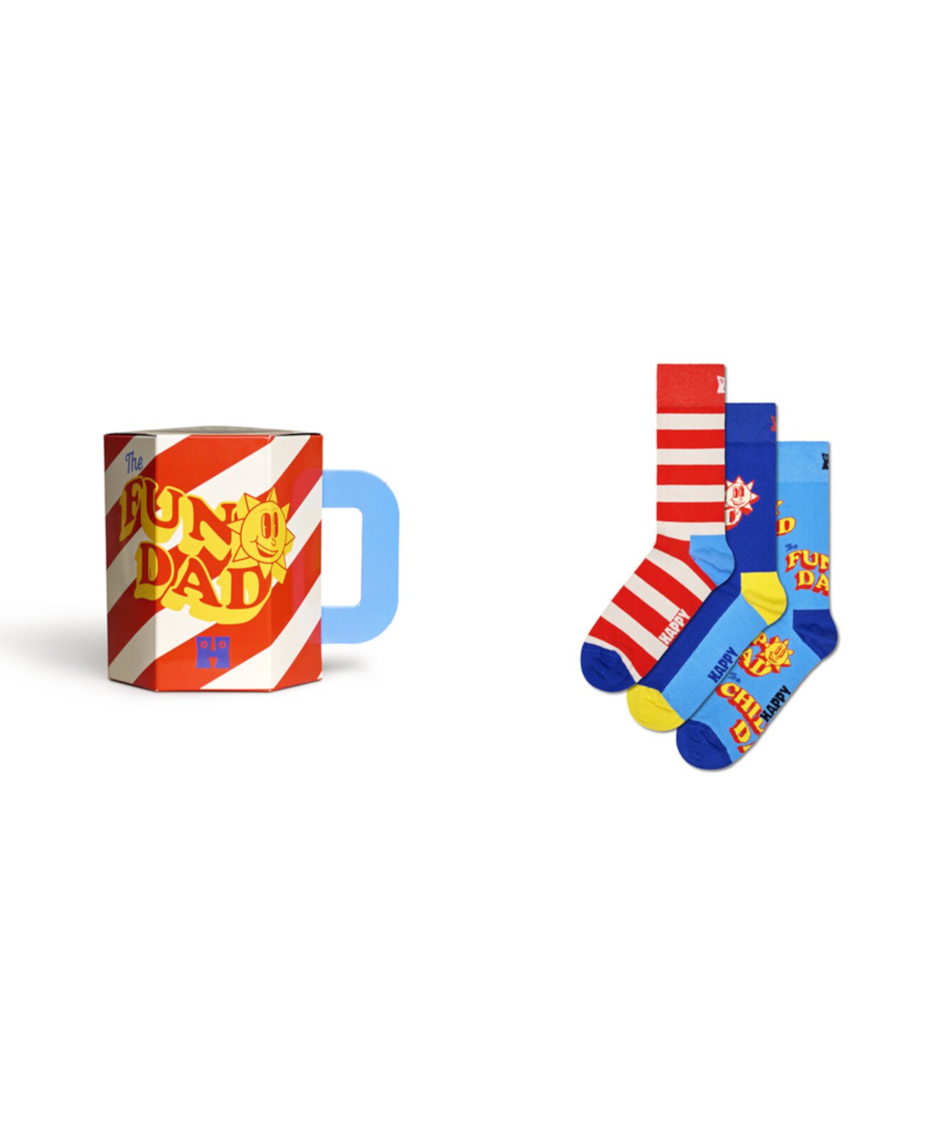 Подарочный набор мужских носков «Отец года», 3 шт. Happy Socks