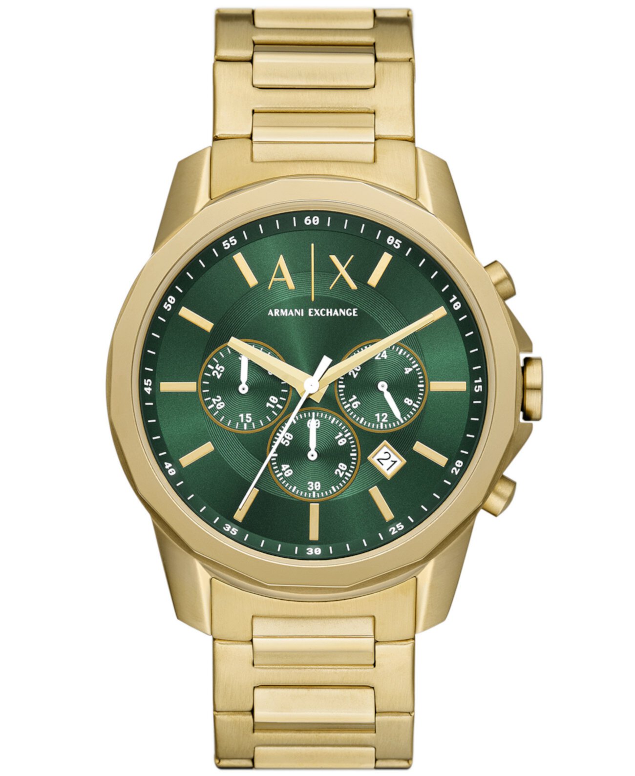Мужские часы Banks с хронографом из нержавеющей стали золотистого цвета, 44 мм Armani