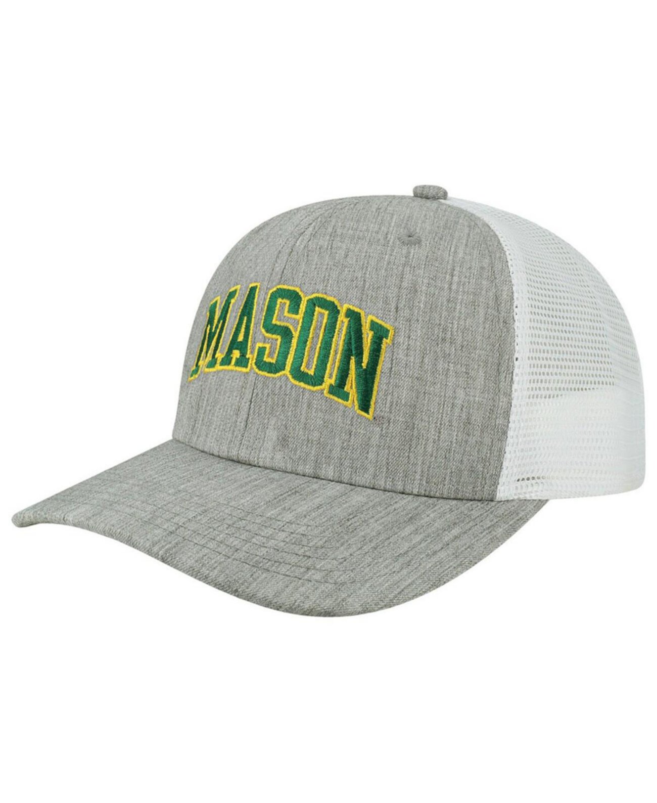 Мужская кепка с капюшоном George Mason Patriots Arch Trucker Snapback, серо-серая, белая Legacy Athletic