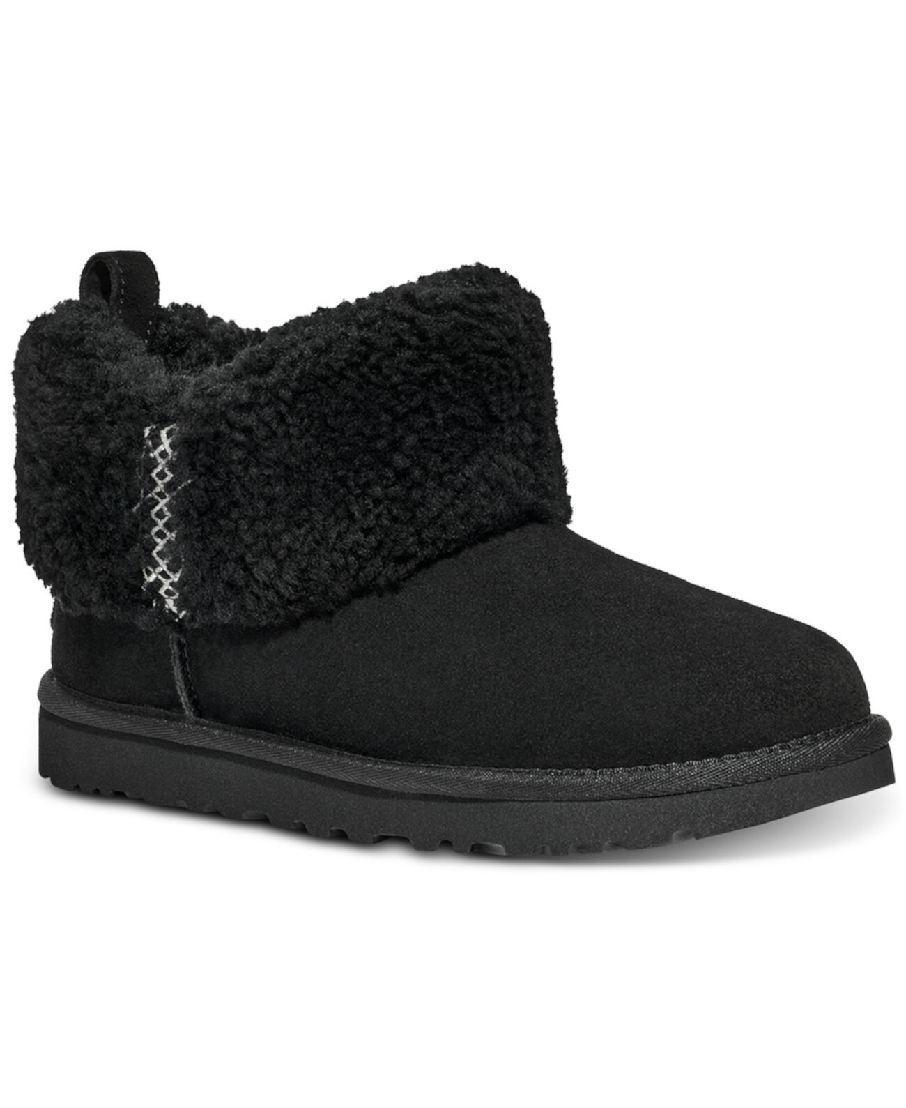 Уютные ботинки UGG Classic Ultra Mini с овечьим мехом и декоративным плетением Ugg