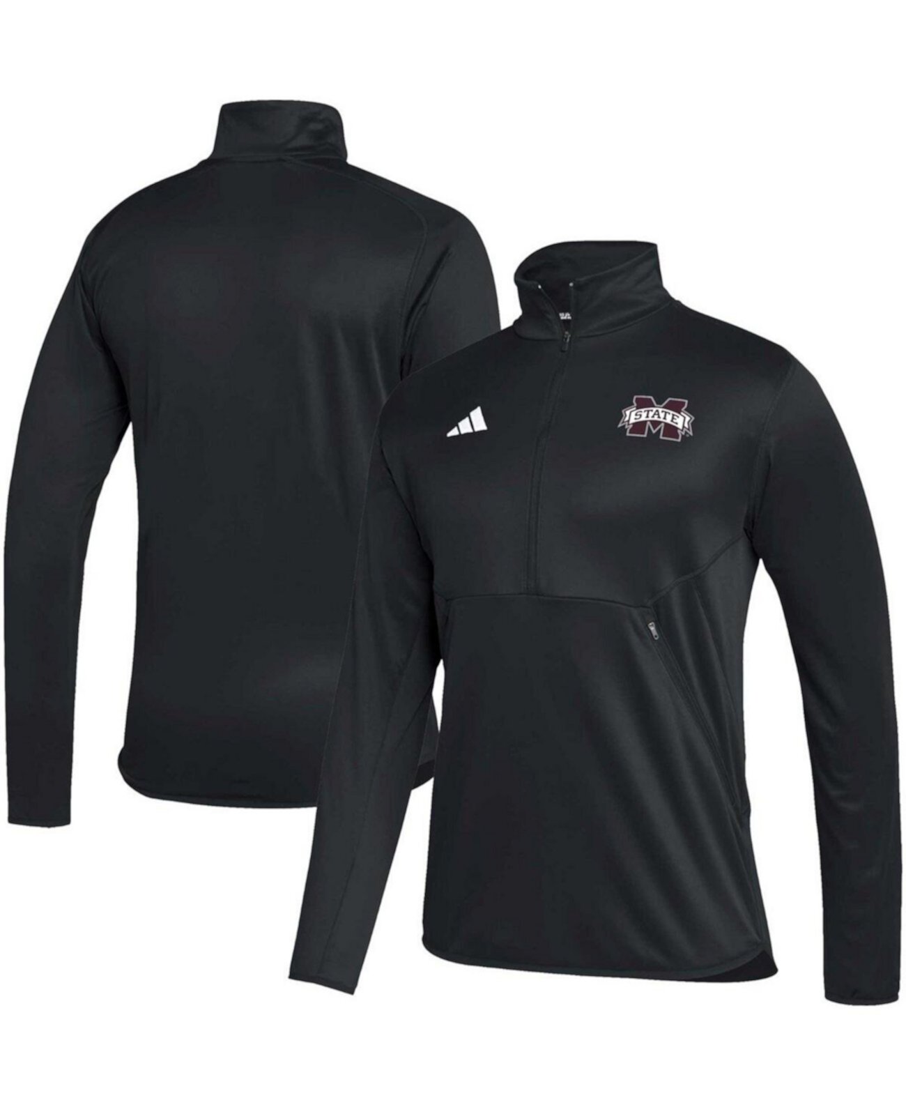 Мужская Толстовка Adidas Mississippi State Bulldogs 2023 Sideline AEROREADY Half-Zip Adidas