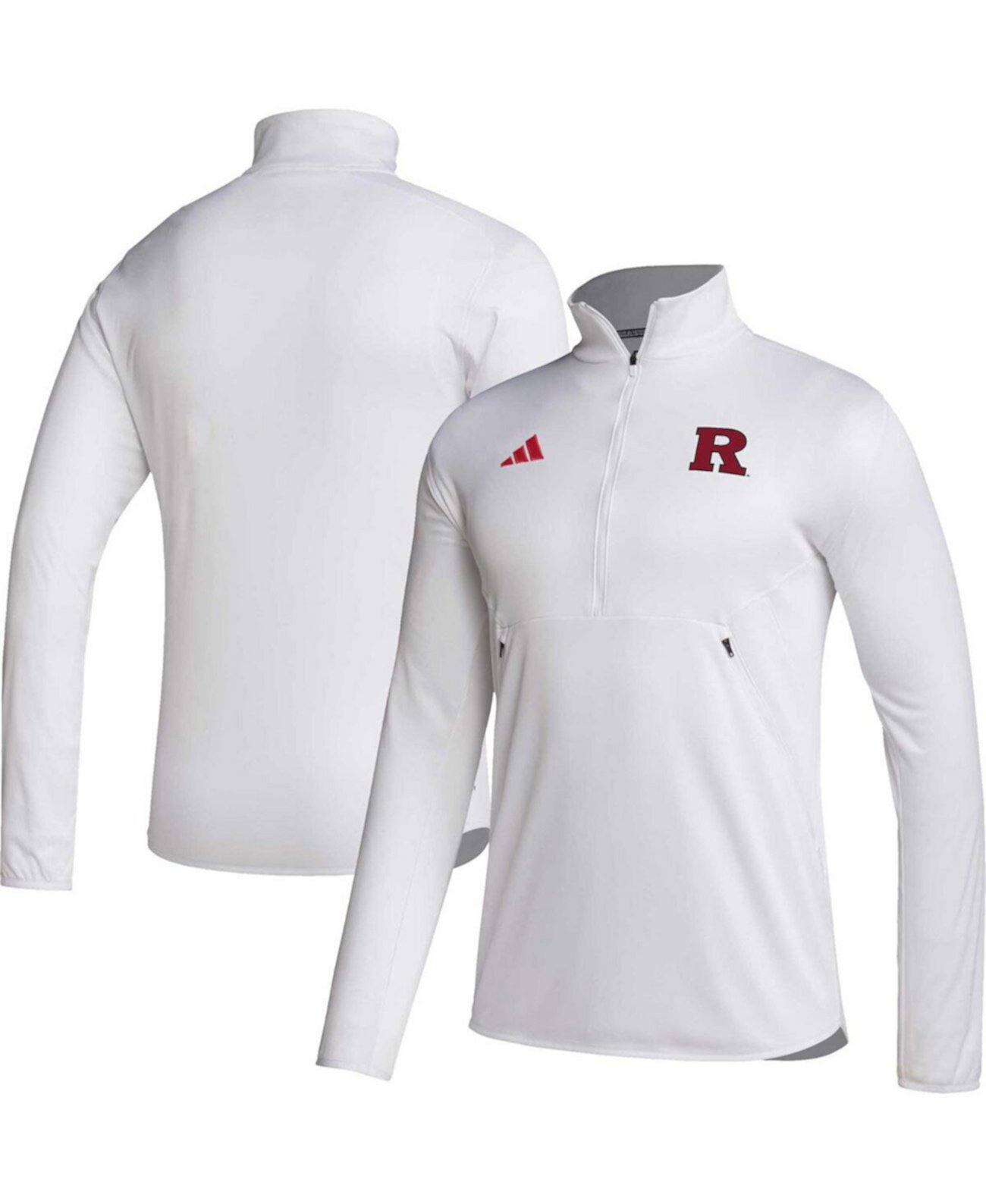 Мужская Толстовка Adidas Rutgers Scarlet Knights 2023 Sideline AEROREADY Полу-молния Adidas