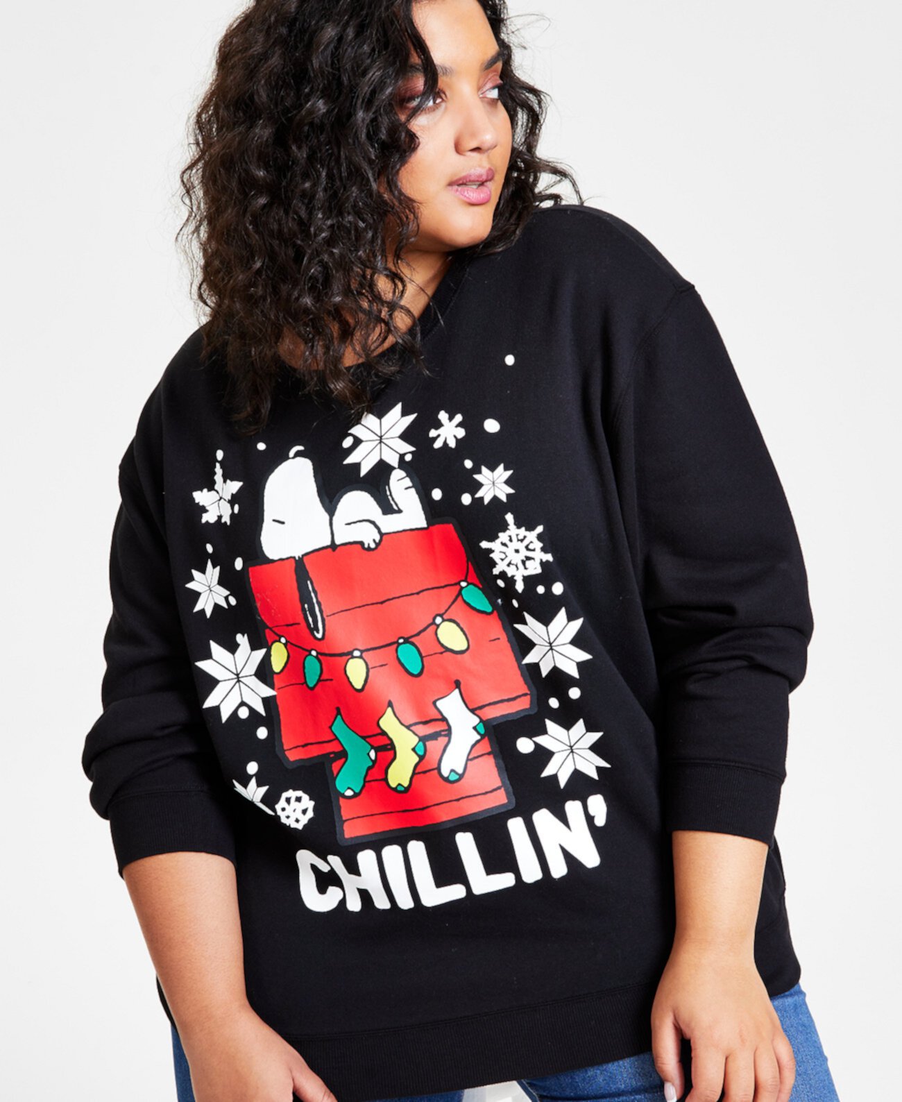 Модный свитшот Snoopy Chillin' больших размеров Love Tribe