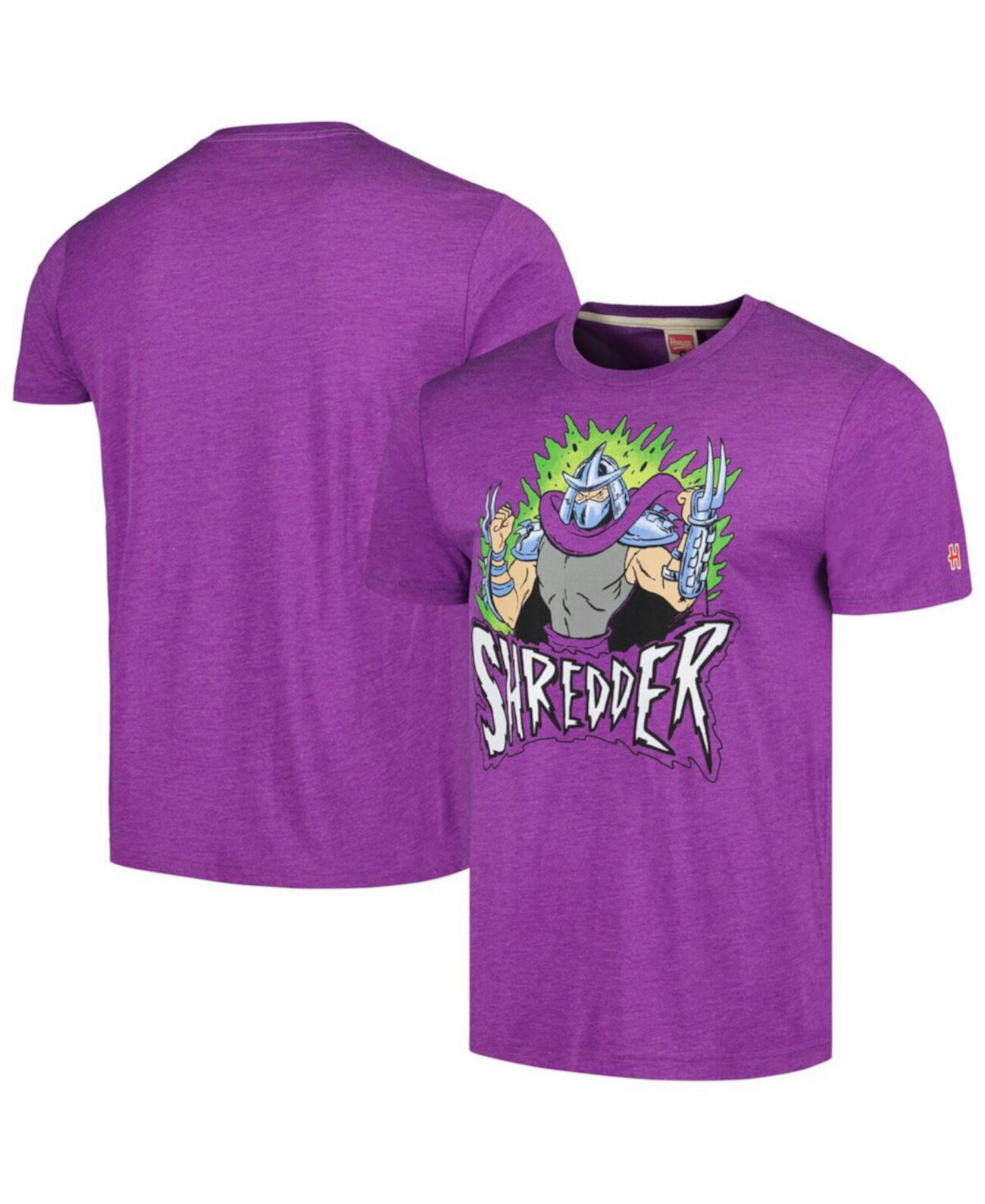 Мужская и женская фиолетовая футболка с рисунком Tri-Blend Teenage Mutant Ninja Turtles Shredder Homage