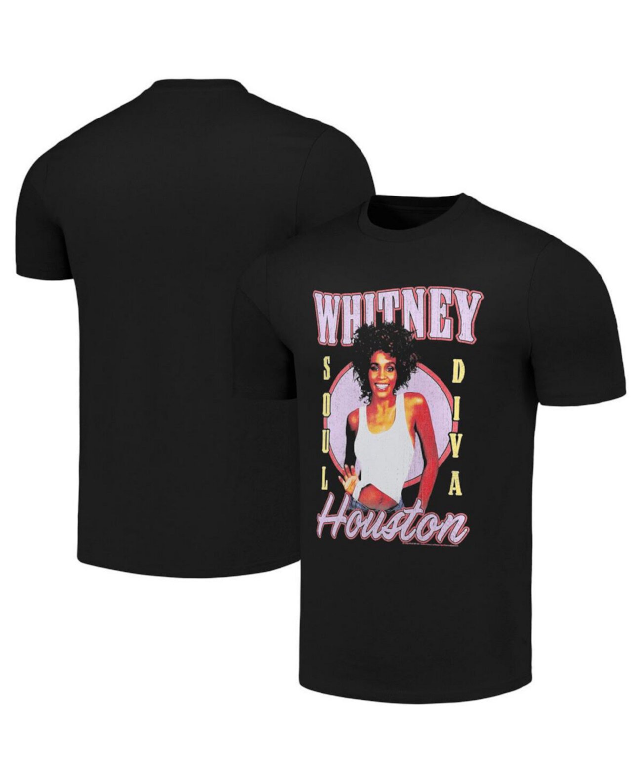 Мужская черная футболка Whitney Houston Soul Diva American Classics