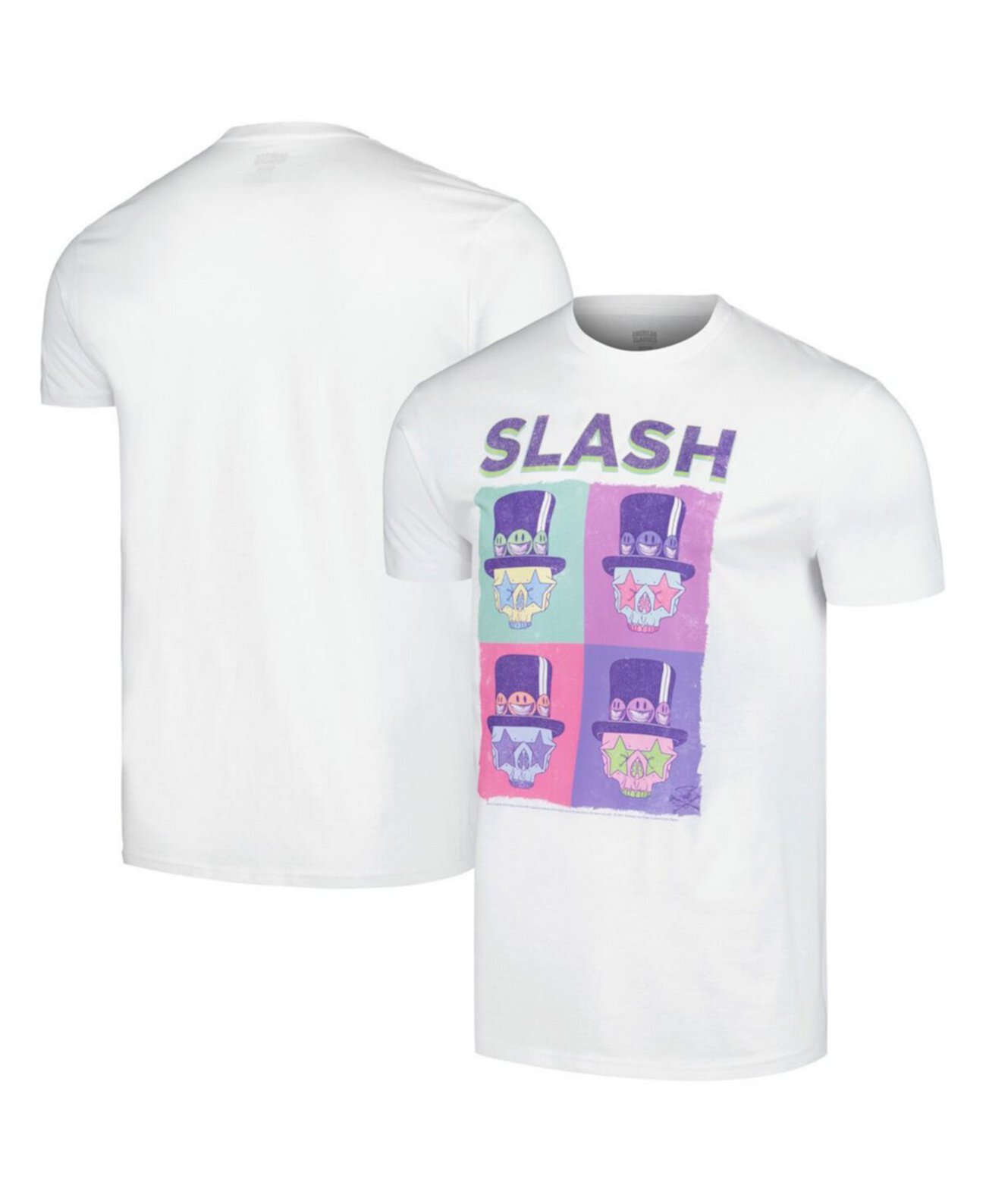 Мужская белая футболка Slash Skull Boxes American Classics