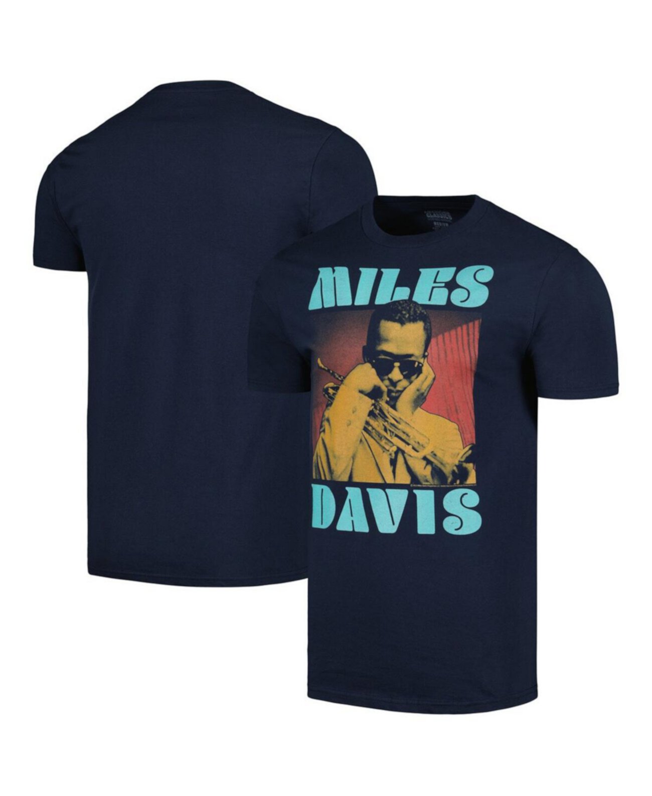 Мужская темно-синяя трехцветная футболка Miles Davis American Classics