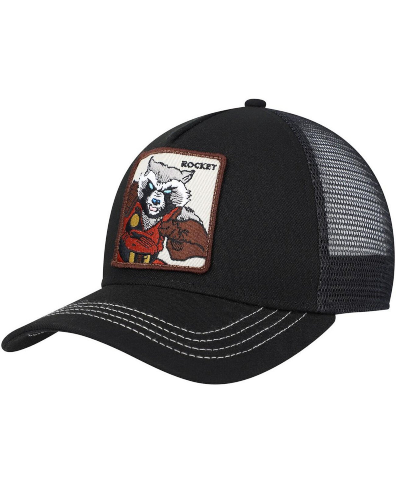 Мужская черная шляпа Snapback в стиле ретро с А-образной рамкой Guardians of the Galaxy Rocket Lids
