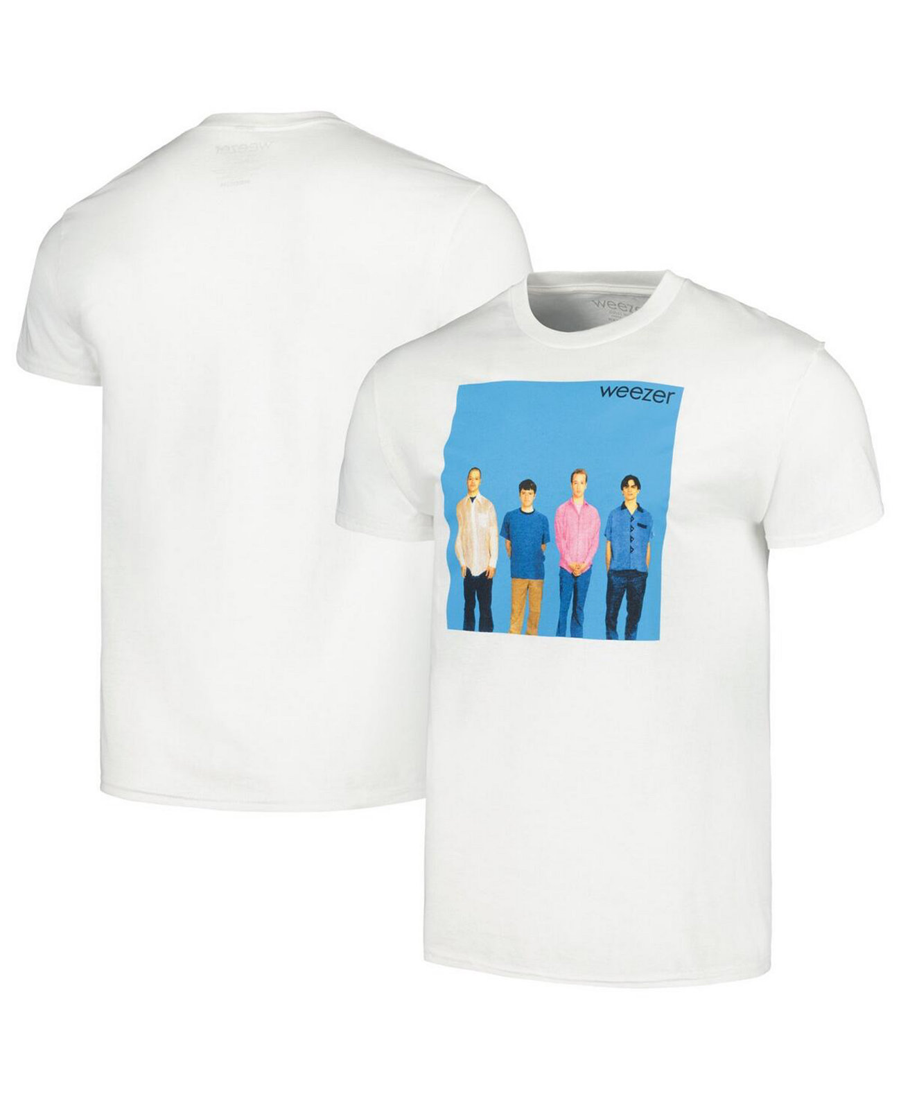 Мужское Джерси Manhead Merch White Weezer T-shirt Manhead Merch