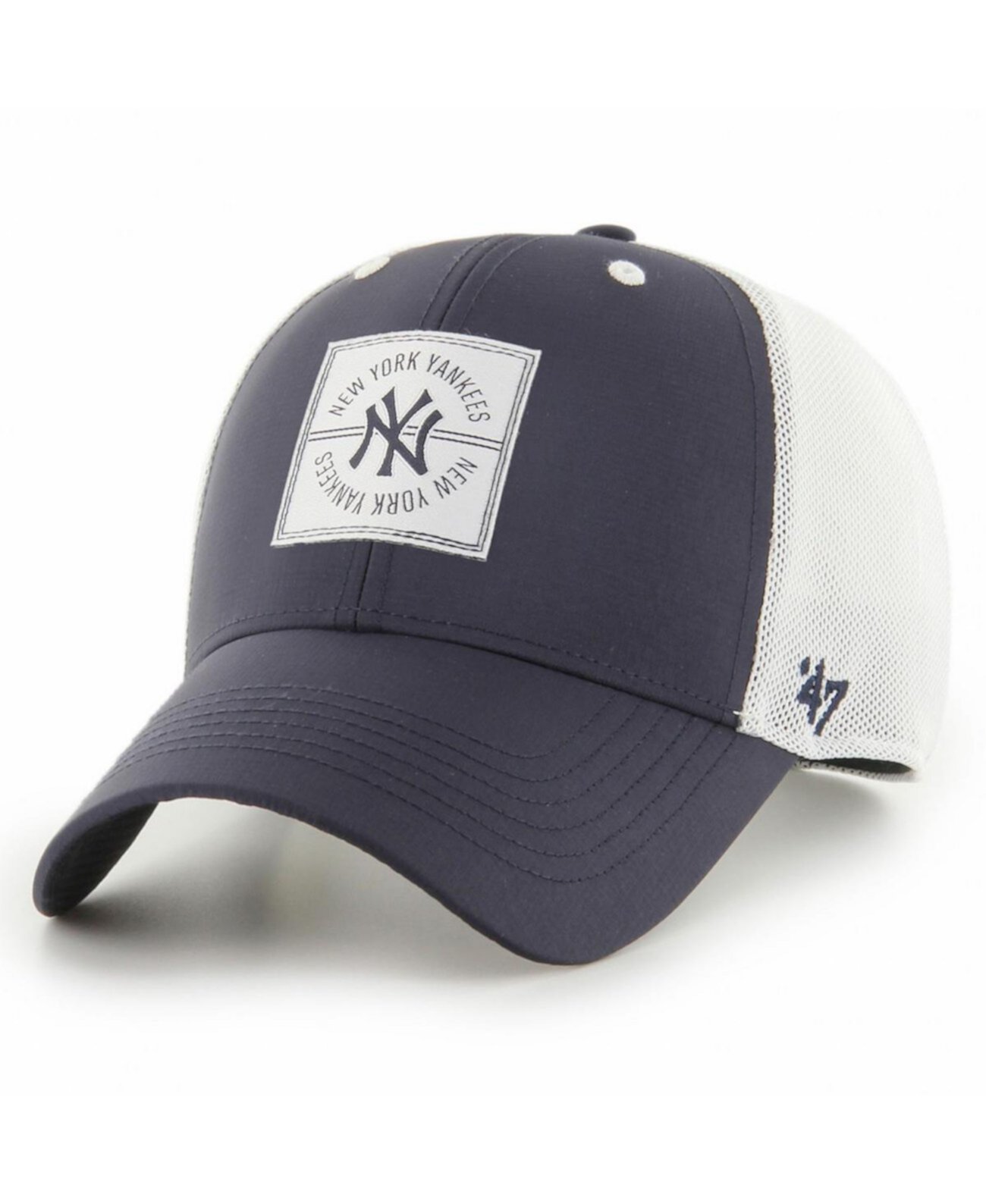 Мужская темно-синяя регулируемая кепка New York Yankees Disburse MVP Trucker '47 Brand