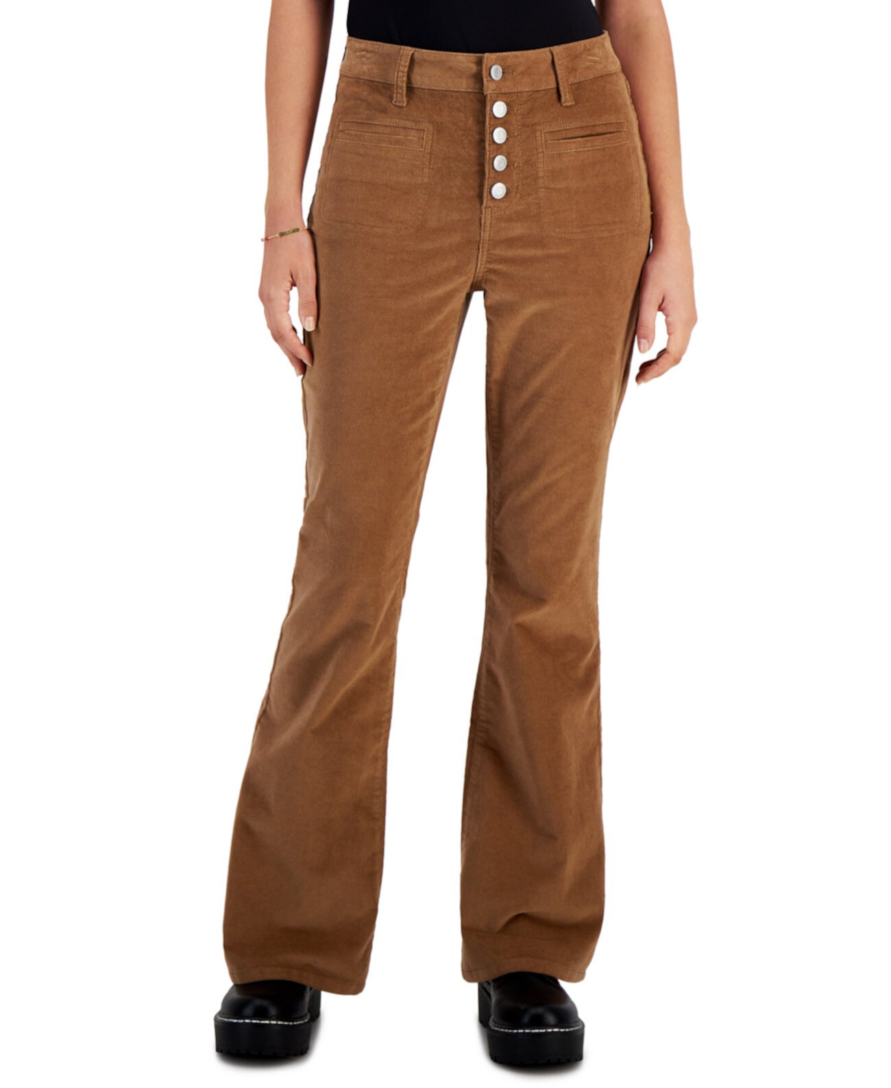Вельветовые брюки с высокой посадкой и пуговицами для юниоров Vanilla Star