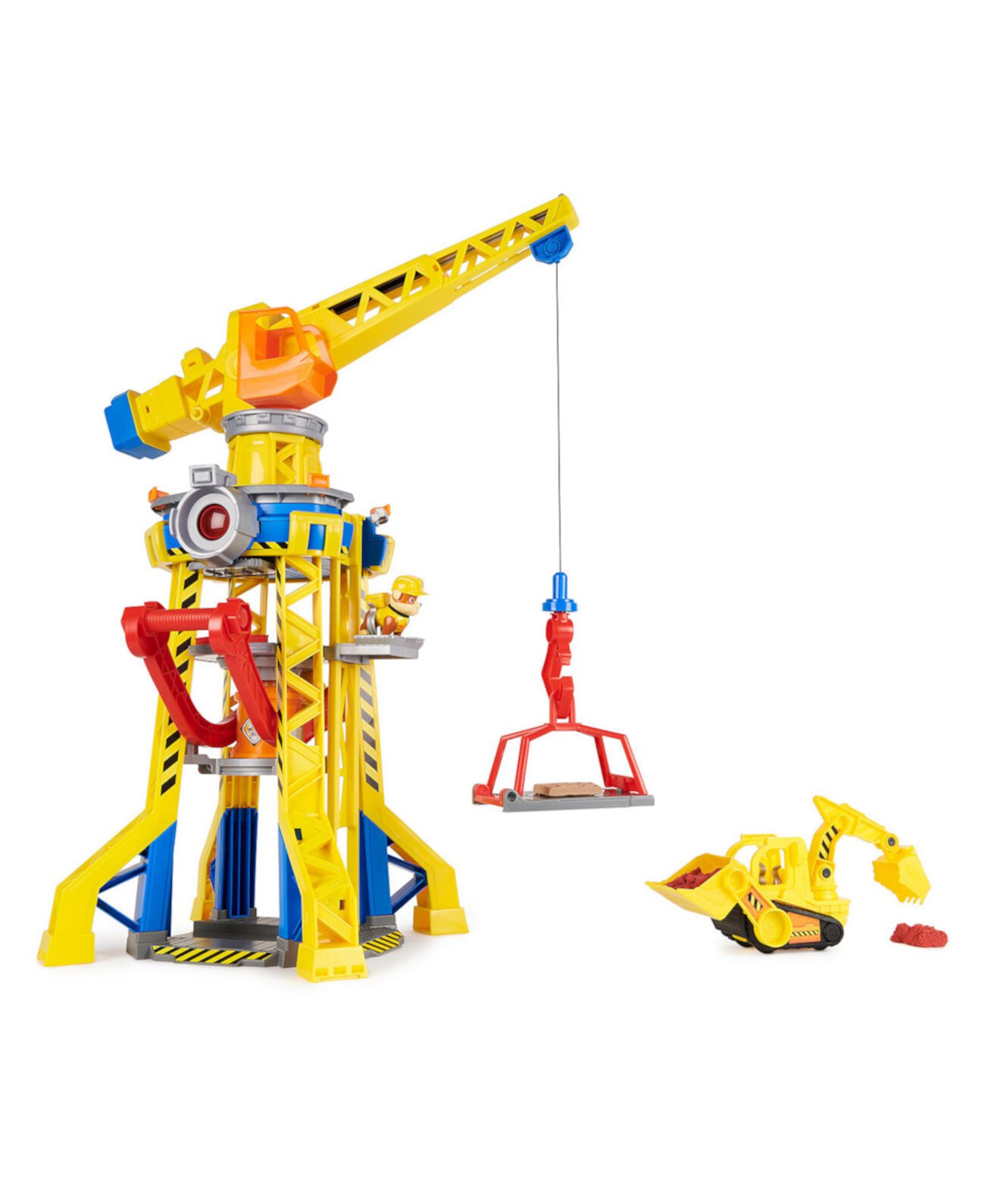 Игровой набор Bark Yard Crane Tower с фигуркой из щебня, игрушечный бульдозер, кинетический сборочный песок, детские игрушки для мальчиков и девочек 3 плюс Rubble & Crew