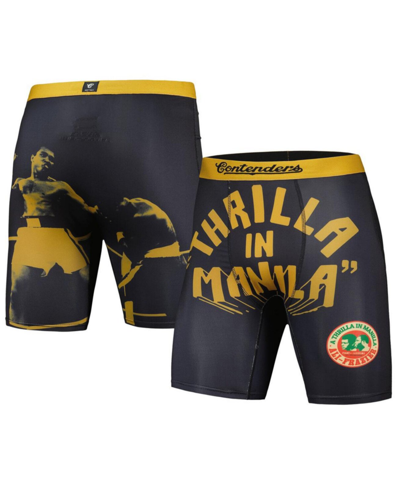 Мужские черные боксеры Мухаммеда Али "Thrilla in Manilla" Contenders Clothing