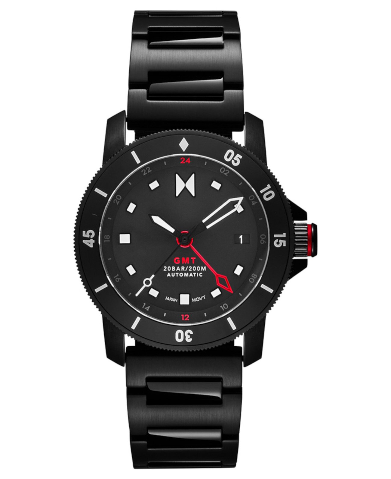Мужские автоматические часы Cali Diver с браслетом из нержавеющей стали, черные, 40 мм MVMT