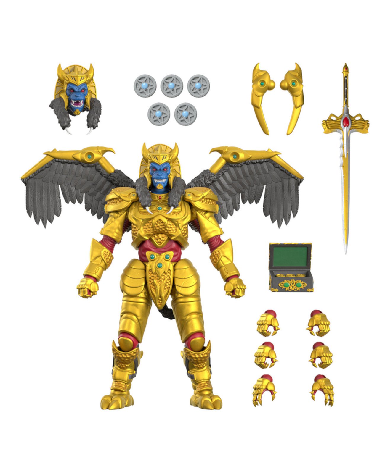 Фигурка Mighty Morphin Power Rangers Goldar 7 дюймов Ultimates SUPER7