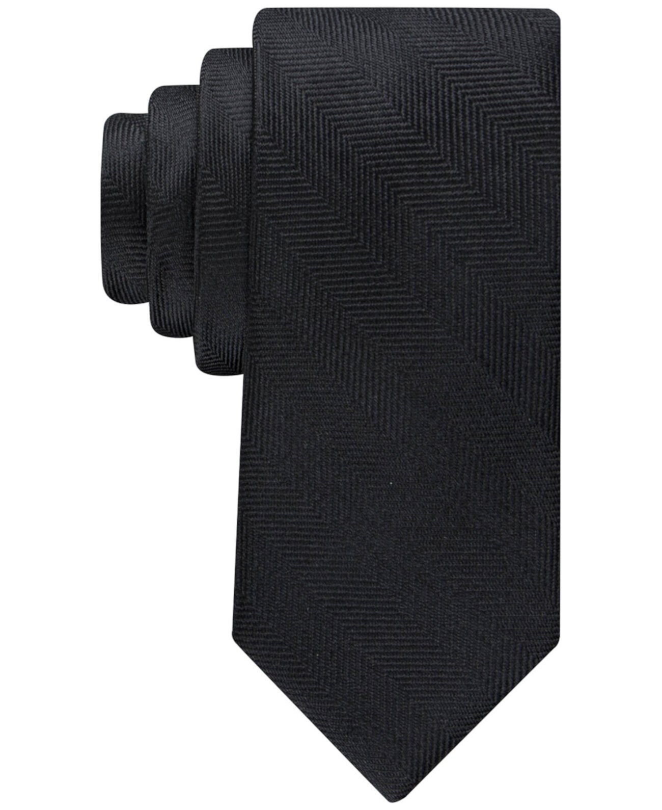 Мужской однотонный галстук с узором «елочка» Tommy Hilfiger