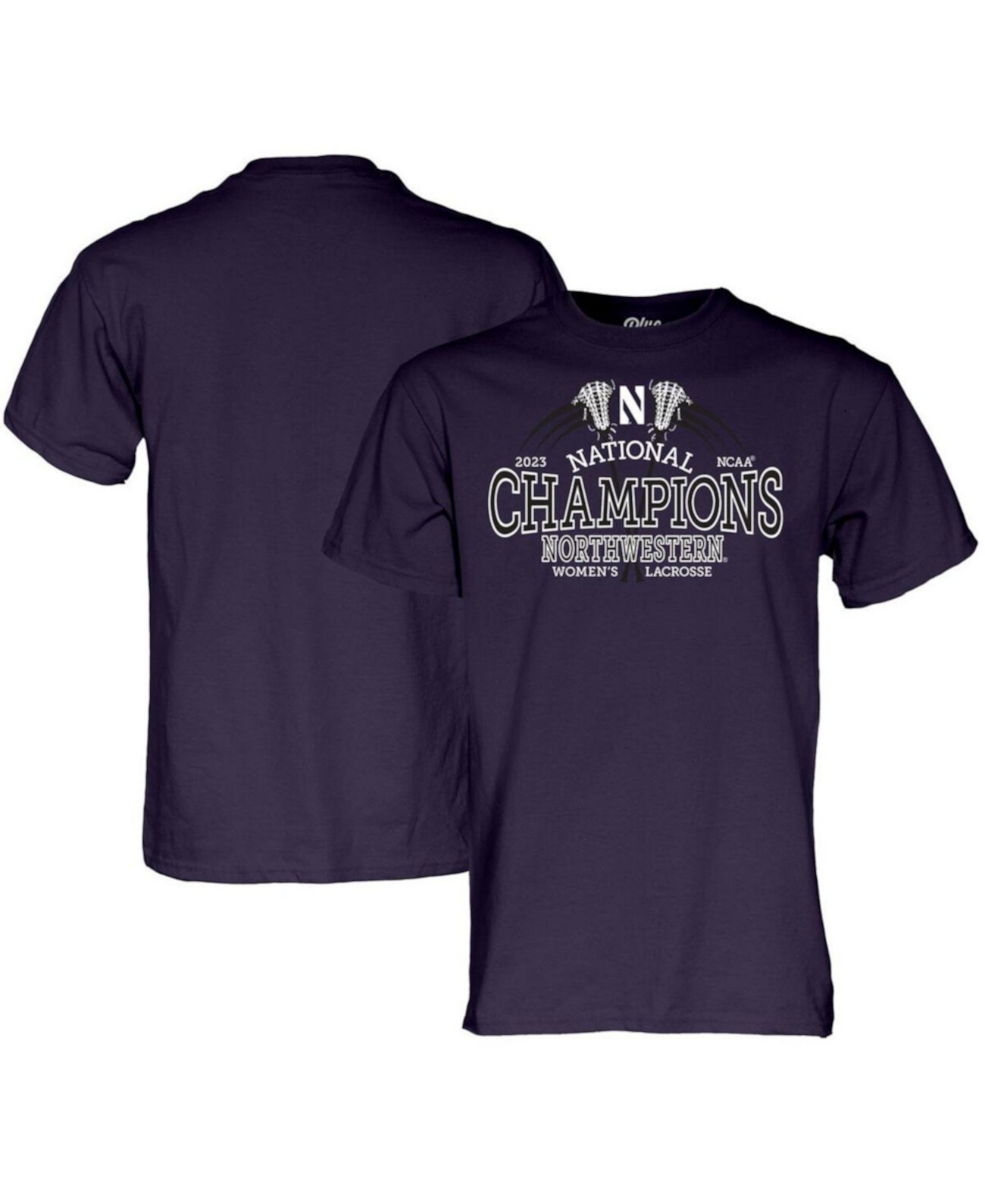 Фиолетовая футболка Northwestern Wildcats 2023, женская футболка национальных чемпионов NCAA по лакроссу Blue 84
