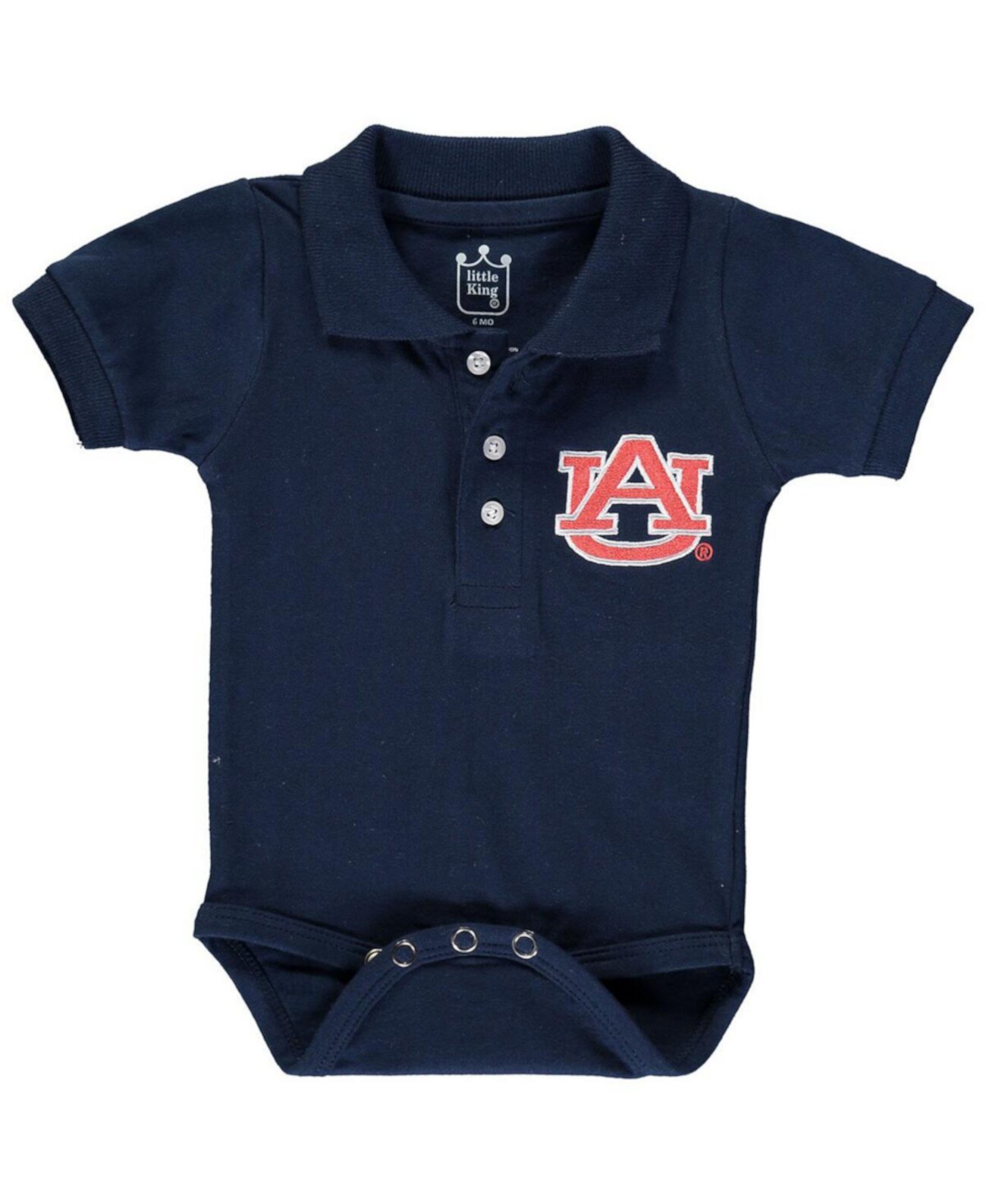 Детский комбинезон-поло для мальчиков и девочек Auburn Tigers с кнопками Little King Apparel