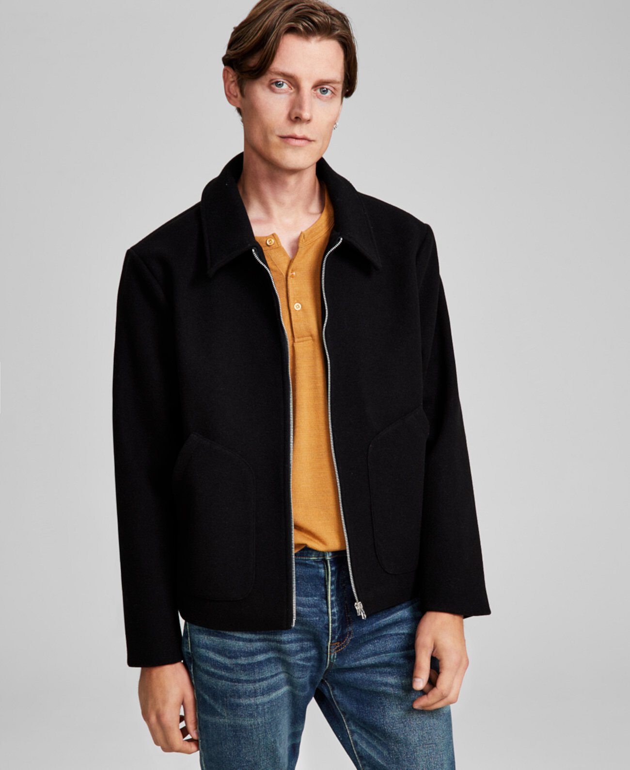 Мужская куртка на молнии спереди, созданная для Macy's And Now This