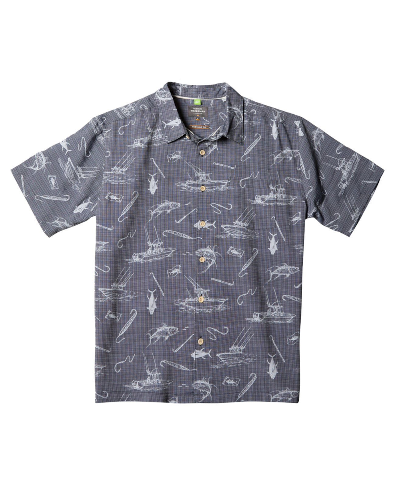 Мужская рубашка Quiksilver Line Spinner с короткими рукавами Quiksilver Waterman