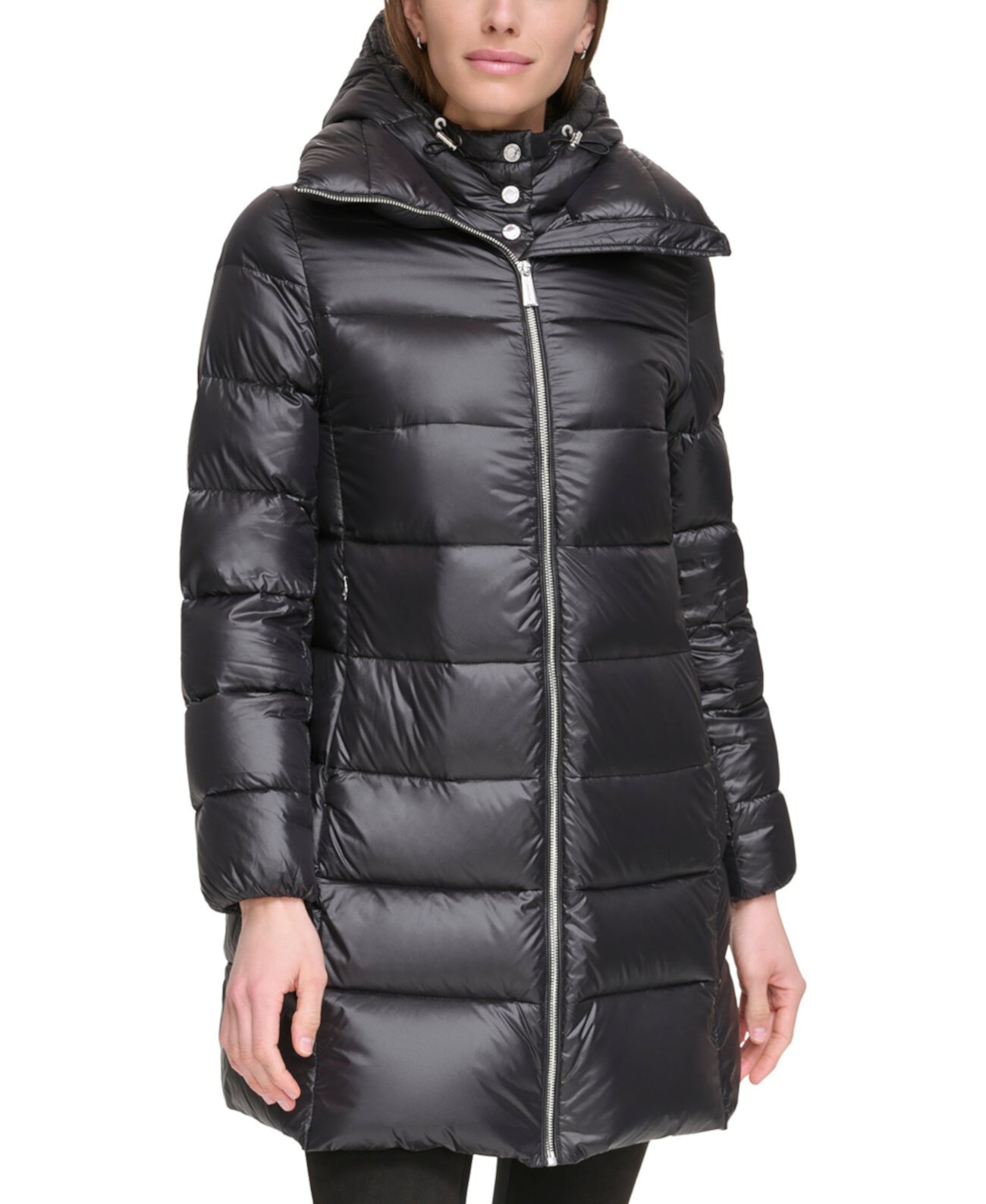 Женское Пуховое Пальто с Капюшоном и Съемным Воротником Calvin Klein Calvin Klein