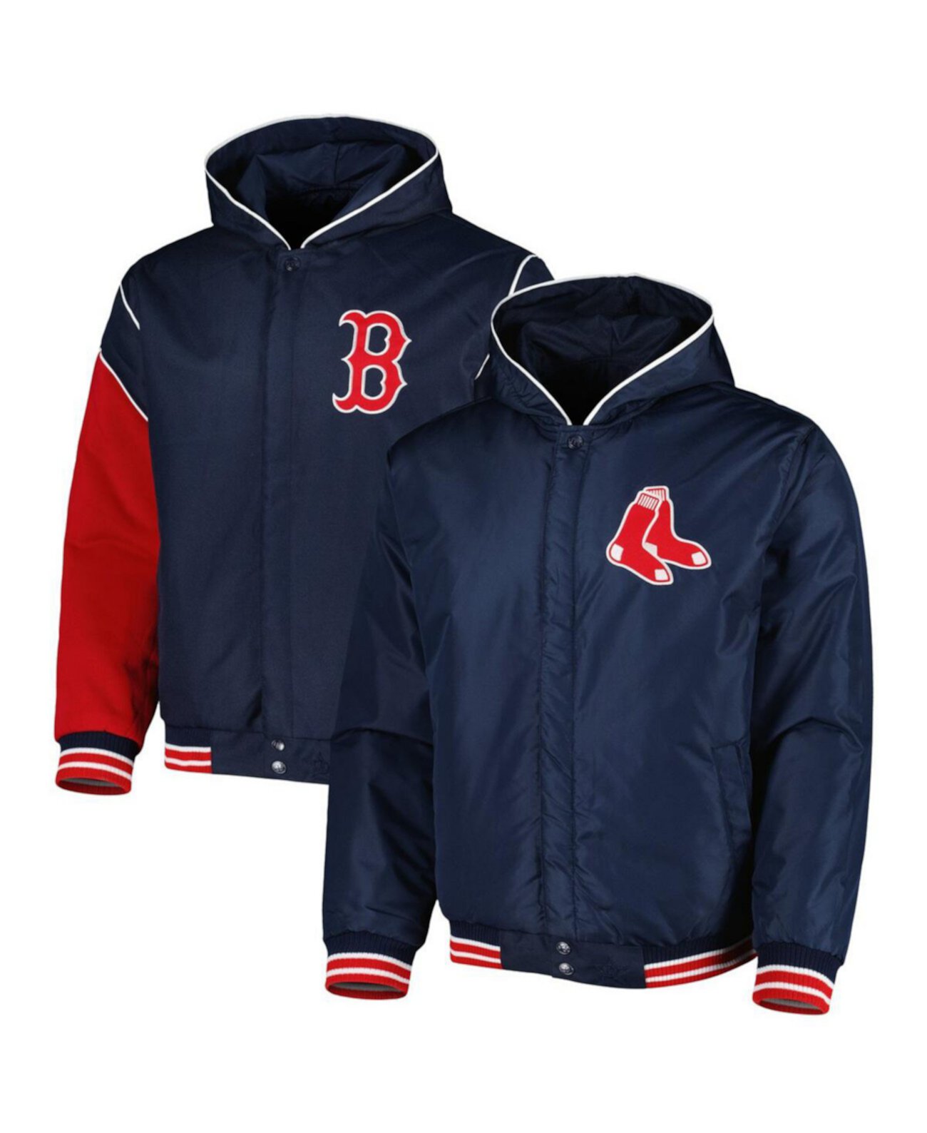 Мужская reversible флисовая толстовка с капюшоном Boston Red Sox от JH Design JH Design