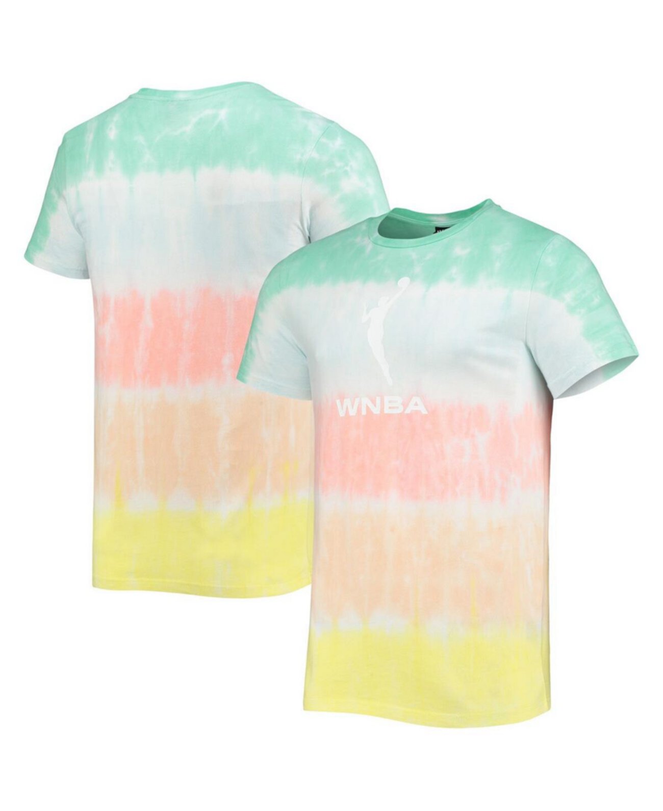 Мужская футболка мятно-кораллового цвета с логотипом WNBA Pride Tie Dye The Wild Collective
