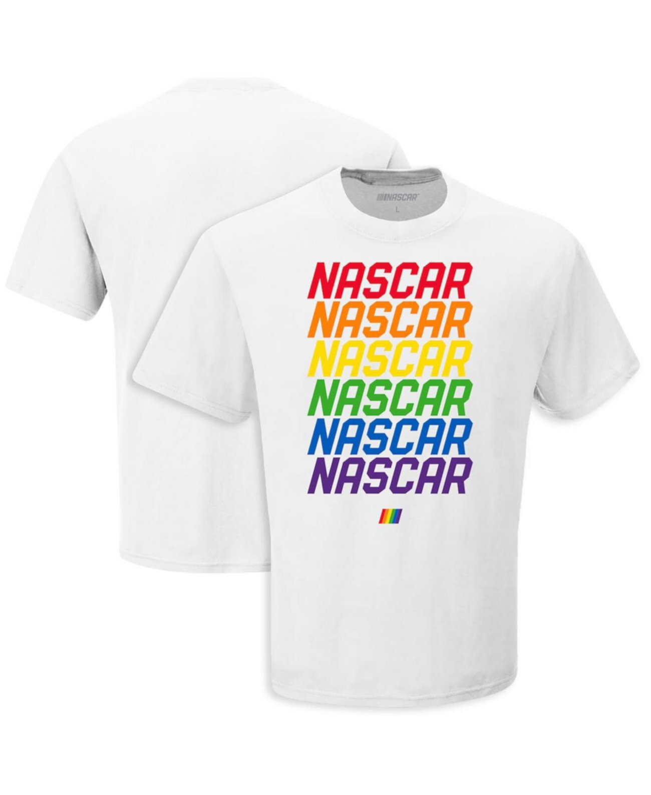 Мужская белая футболка с повтором NASCAR Checkered Flag Sports