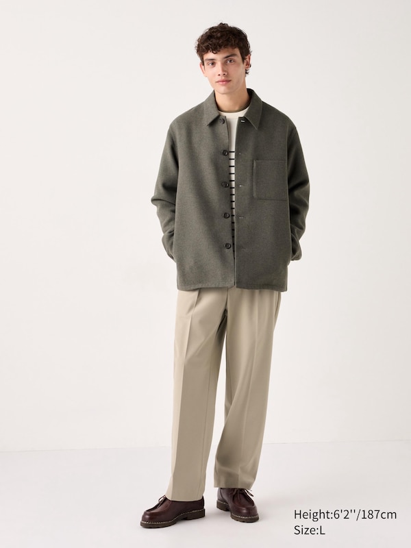 Мужские Классические брюки Uniqlo Wide-Fit Pleated Pants Uniqlo