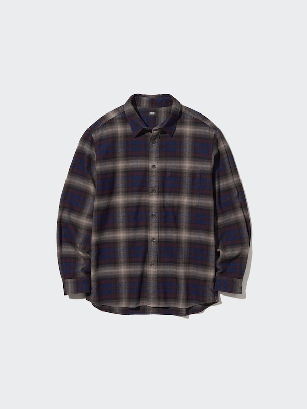 Мужская Повседневная рубашка Uniqlo Flannel Checked Shirt Uniqlo