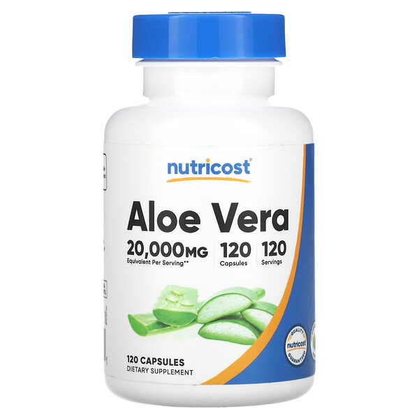 Алоэ Вера - 20000 мг - 120 капсул - Nutricost Nutricost