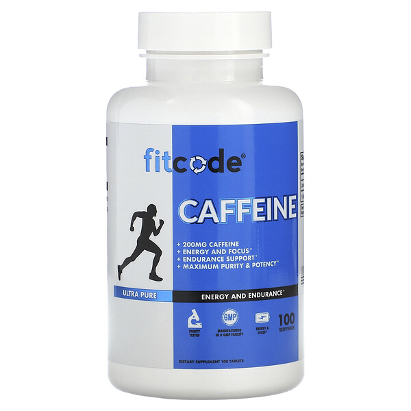 Кофеин, 200 мг, 100 таблеток FITCODE