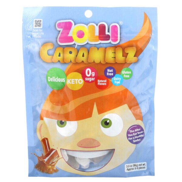 Zolli Caramelz, Approx. 8-9 Pieces, 3 oz (85 g) Zolli Pops