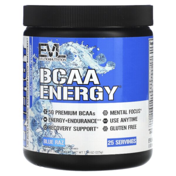 BCAA Energy, Blue Raz - 225г - EVLution Nutrition EVLution Nutrition