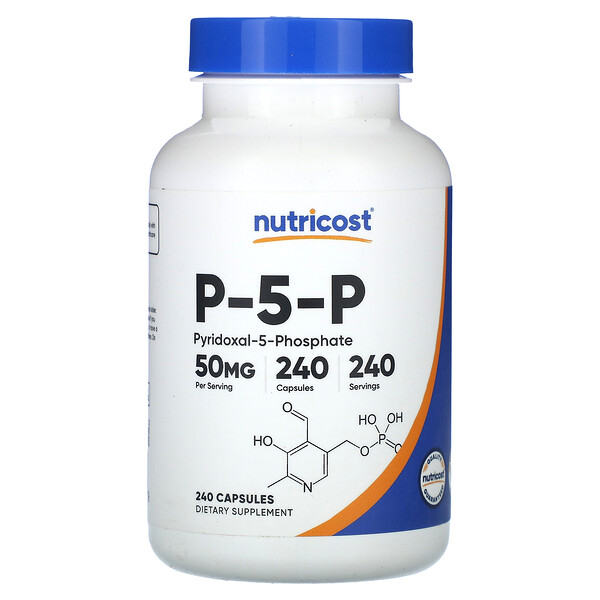 P-5-P, 50 мг - 240 капсул - Nutricost Nutricost