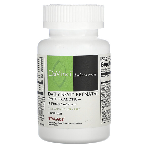 Daily Best Prenatal с пробиотиками, 60 капсул DaVinci