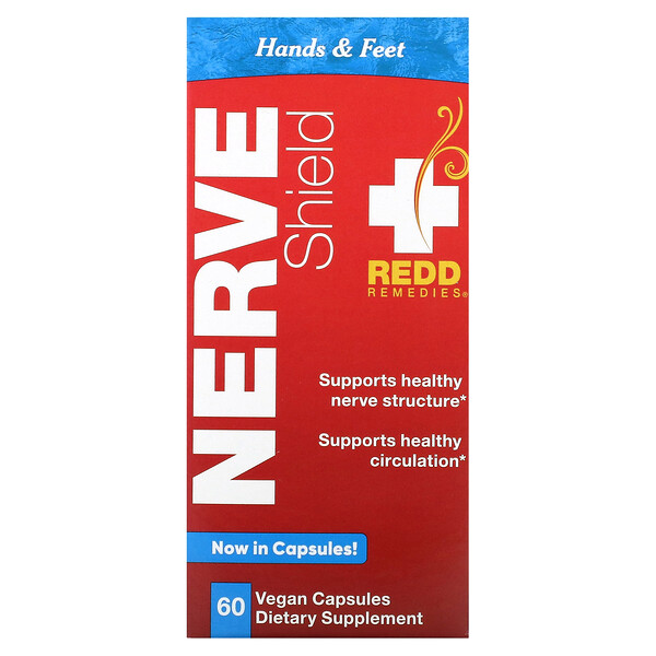 Nerve Shield, Hands & Feet, 60 Vegan Capsules (Веганские капсулы) Redd Remedies