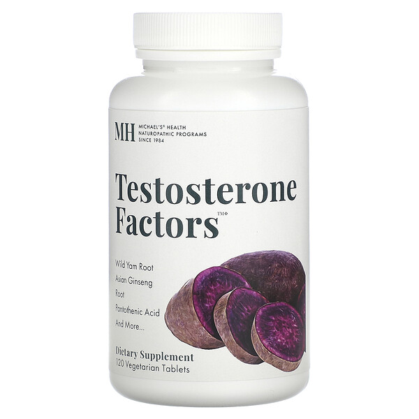 Тестостерон Факторы, 120 вегетарианских таблеток Michael's Naturopathic